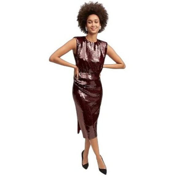 Elegant Sequin Brown Dress - Picture 3 of 12